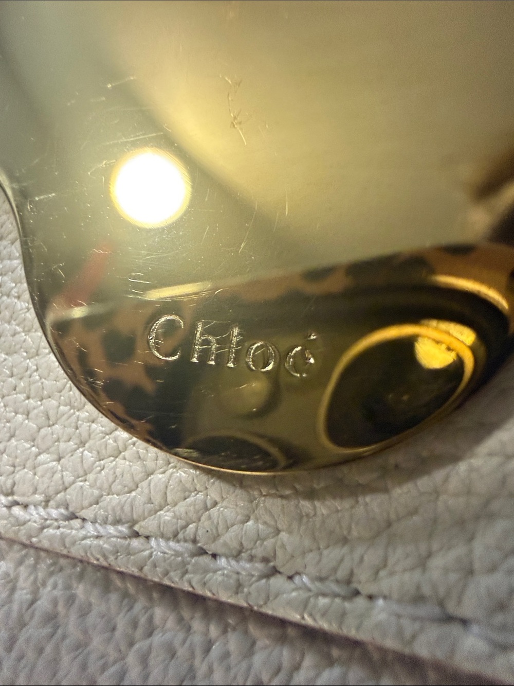 Chloé Shelby Cream Leather Tote Bag - Picture 3 of 17